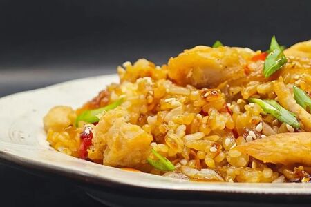 Рис на воке с курицей