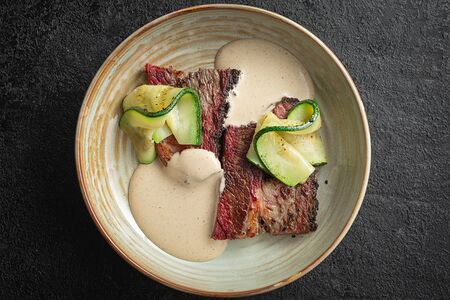 Брискет с муссом из бородинского хлеба