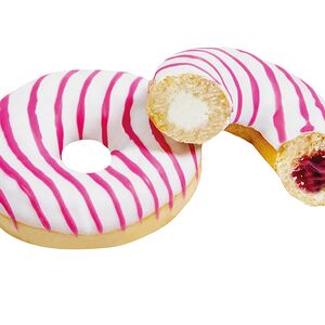 Пончик Малина и крем-чиз