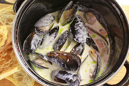 Мидии в сливочном соусе дорблю