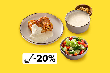 Сытный обед с лазаньей