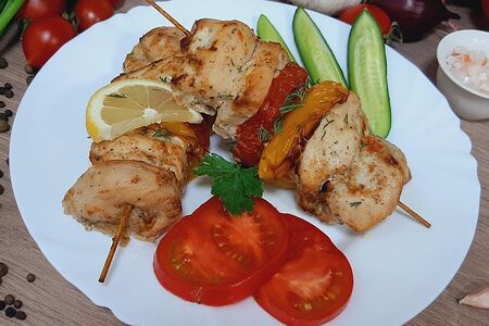 Шашлык из индейки гриль на шпажке