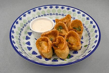 Жареные вонтоны со свининой и говядиной