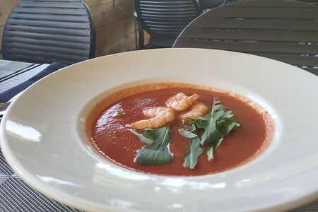 Гаспачо с креветками