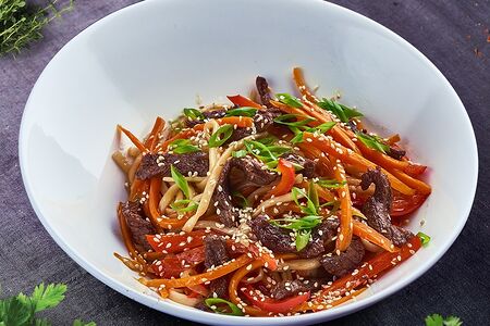 Вок с говядиной острый