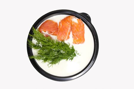 Суп сливочный с лососем