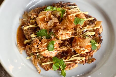 Окономияки с креветками