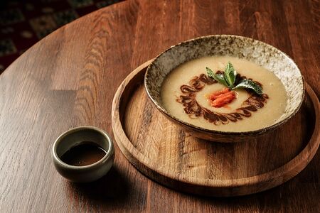 Абрикосовая каша с миндальным урбечем