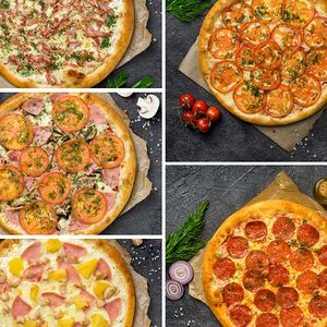 5 пицц по 25 см