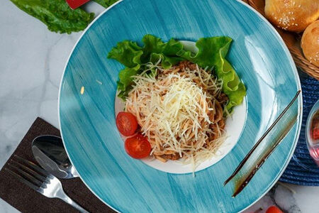 Фетучини с курицей и грибами