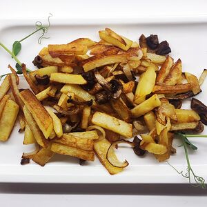 Жареный Картофель с грибами