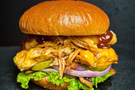 Бургер №1 со рваной говядиной M