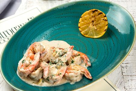 Тигровые креветки в соусе