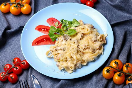 Феттучини с грибами