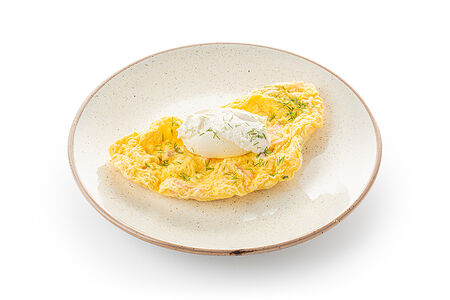 Омлет с лососем и крем-сыром