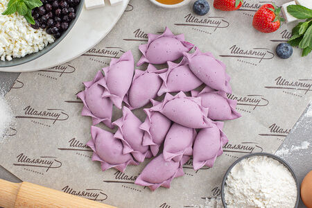 Вареники с черникой и творогом