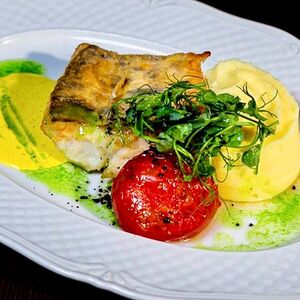 Филе судака с картофельным пюре