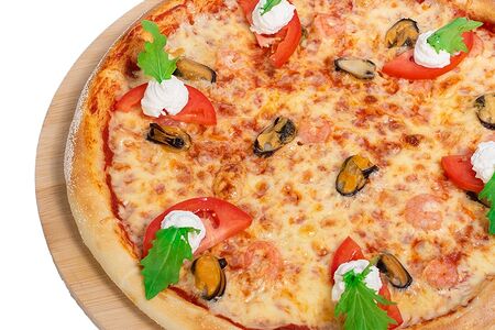 Мидии с креветками