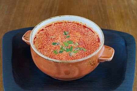 Суп Том ям с тигровой креветкой