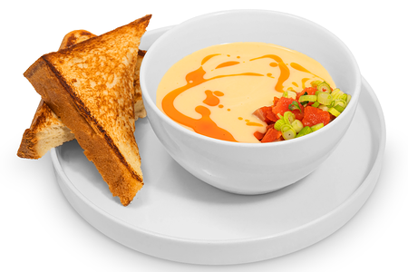 Крем-суп из картофеля с лососем