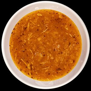 Суп Харчо с чесночными тостами