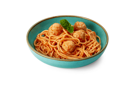 Спагетти с фрикадельками и томатным соусом