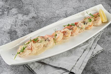 Креветки тигровые в сливках