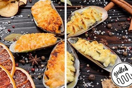 Мидии киви под нежным соусом