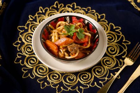 Лагман с телятиной