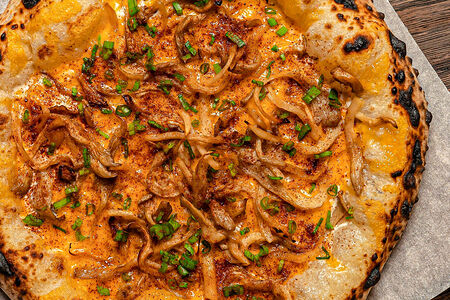 Сыр чеддер и вешенки