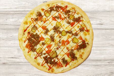 Пицца Чизбургер с телятиной халяль