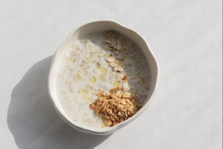 Овсяная каша с вафлей