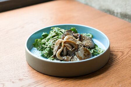 Вешенки и шпинат