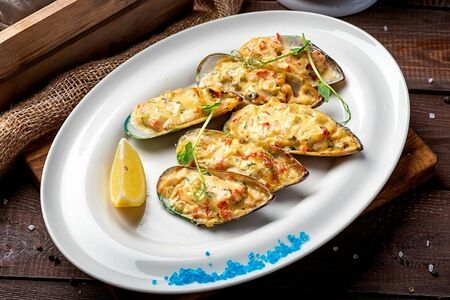 Мидии запеченные