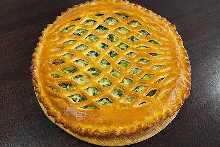 Русский пирог с зелёным луком