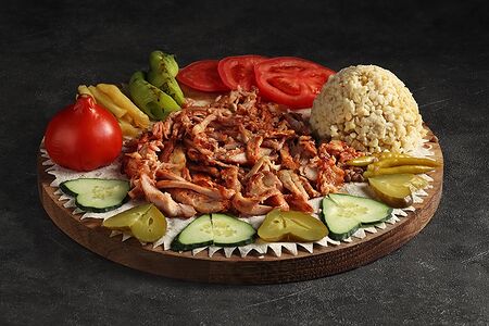 Донер открытый с курицей и булгуром