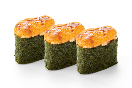 3 запеченных суши с креветкой