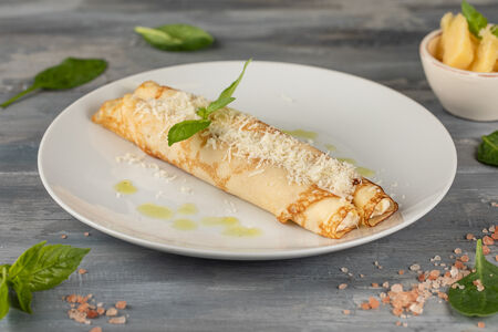 Блинчики с сыром и ветчиной