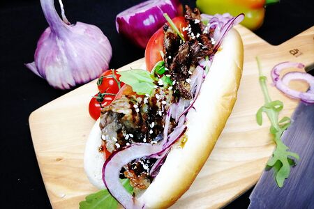 Сэндвич с мраморной говядиной