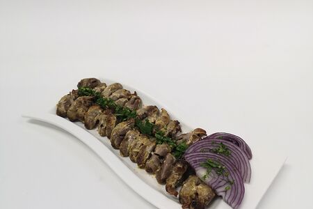Шашлык из куриных сердечек