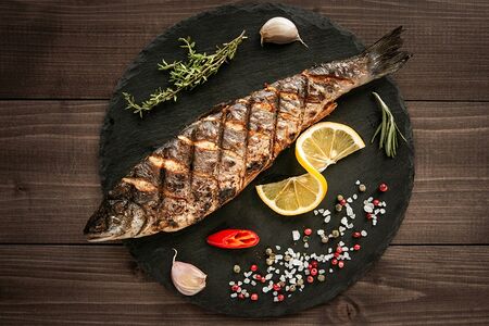 Сибас на углях