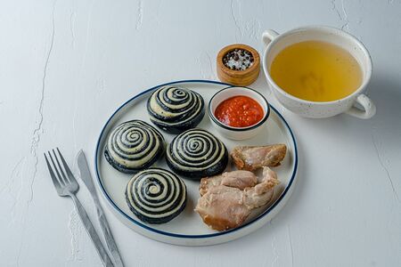 Хинкал зебра с курицей