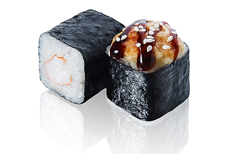 Запечённый ролл с креветкой