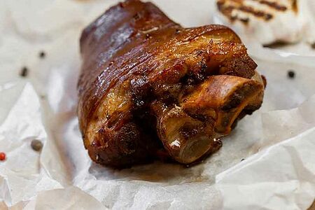 Рулька свиная горячего копчения