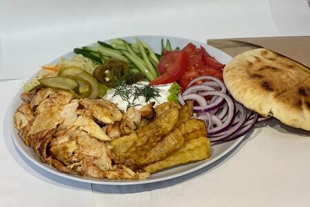 Шаурма на тарелке