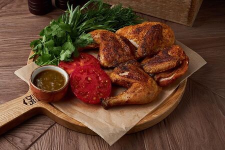 Хрустящий цыпленок с ткемали