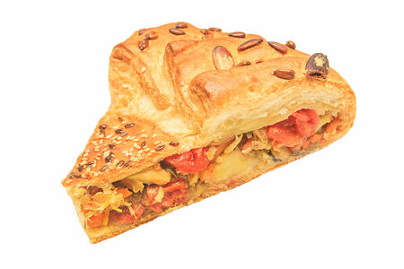 Пирог с немецкими колбасками