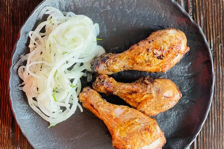 Куриное бедро на мангале