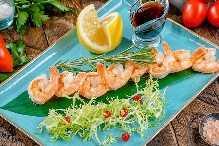 Королевские креветки на пару