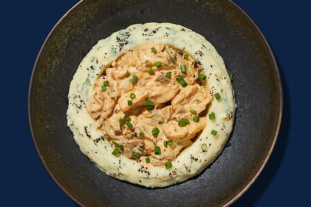 Фишстроганов из черной трески